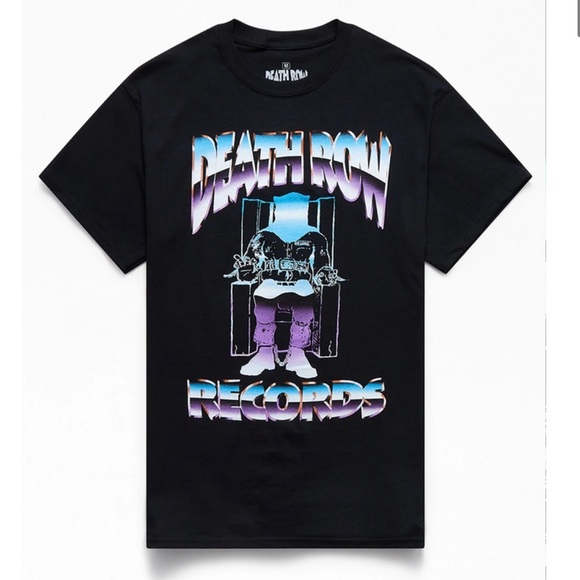 Men’s Black Death Row T-Shirt - Picture 1 of 4